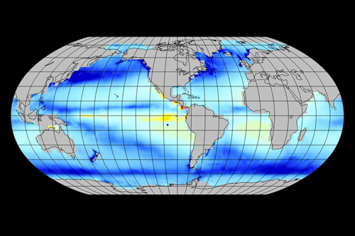 Global map of CO2 flux