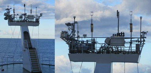 Meteorological platform on board RRS Discovery